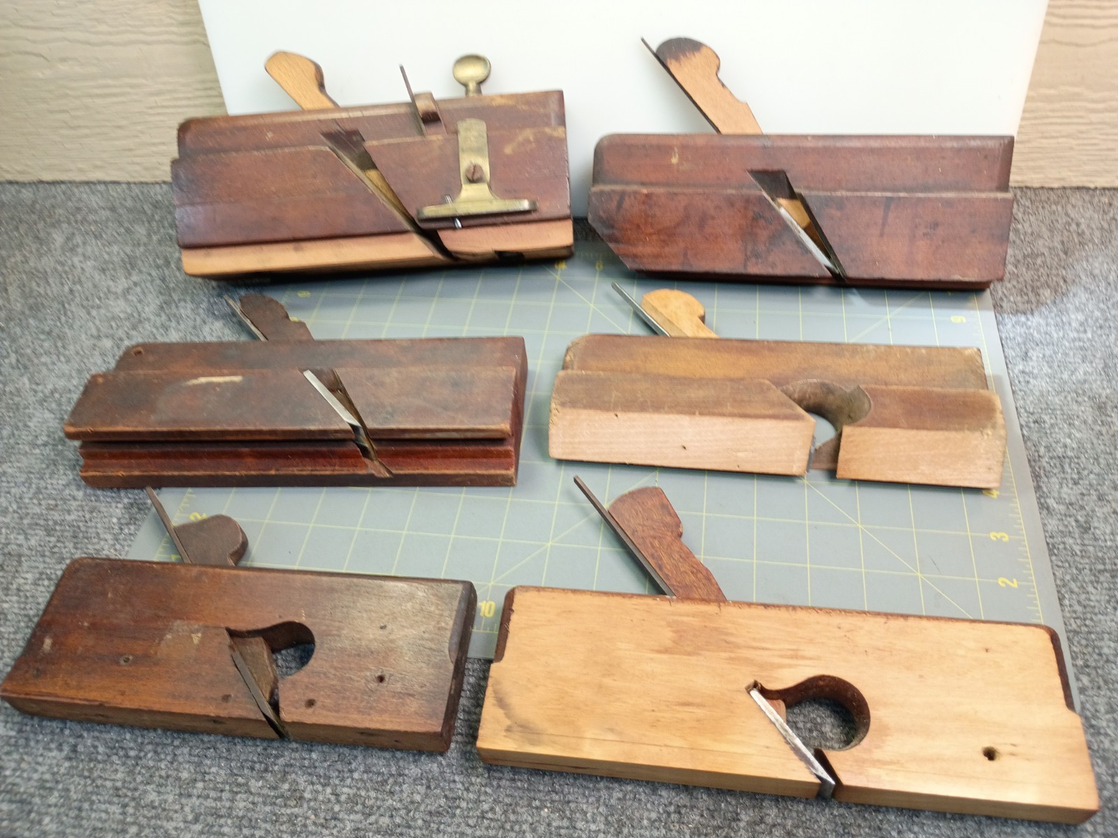 Mixed LOT Antique Unusual Odd Weird Wooden Moulding Plane Antique Barn Find OS
