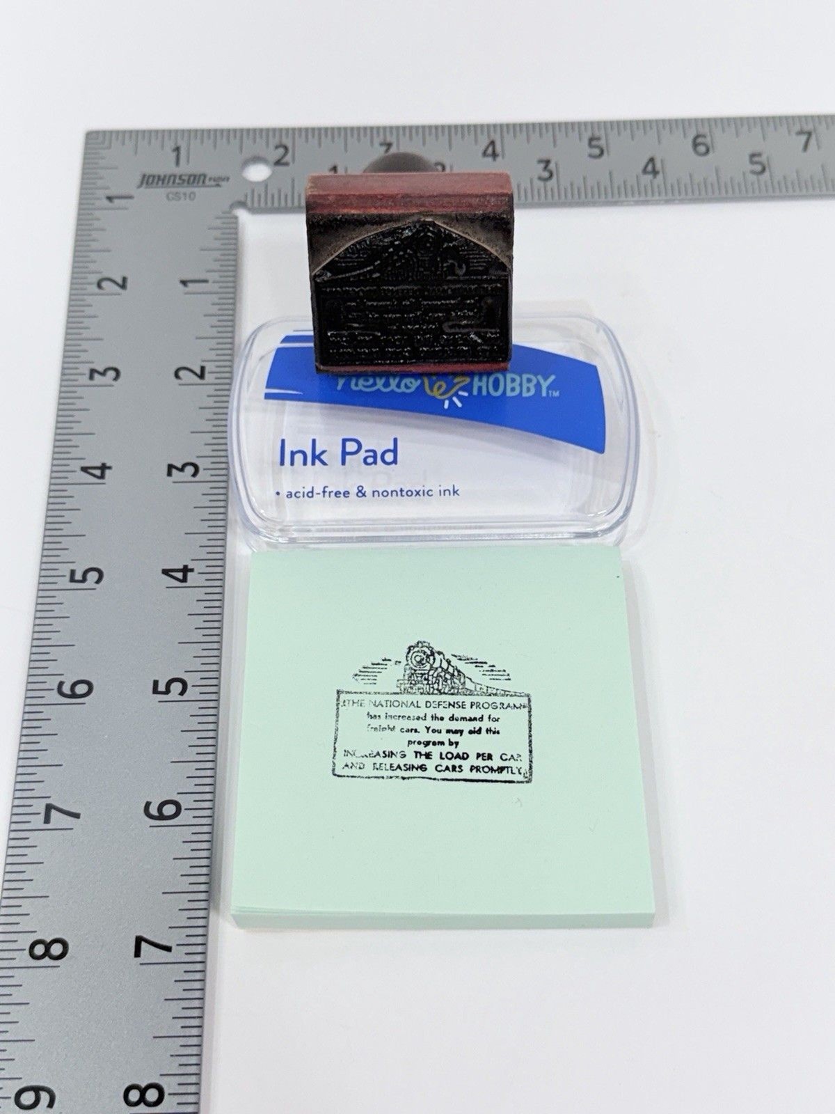 RARE Vtg The National Defense Program Railroad Rubber Ink Stamp Washington D.C