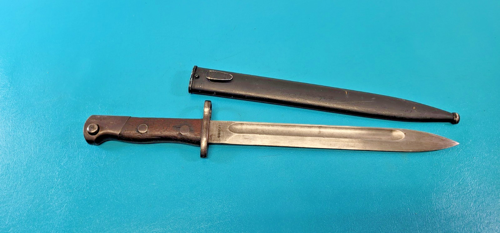 Rare Pre WWI Siamese 45 1902 Mauser Bayonet Knife Thailand + Scabbard TR1880