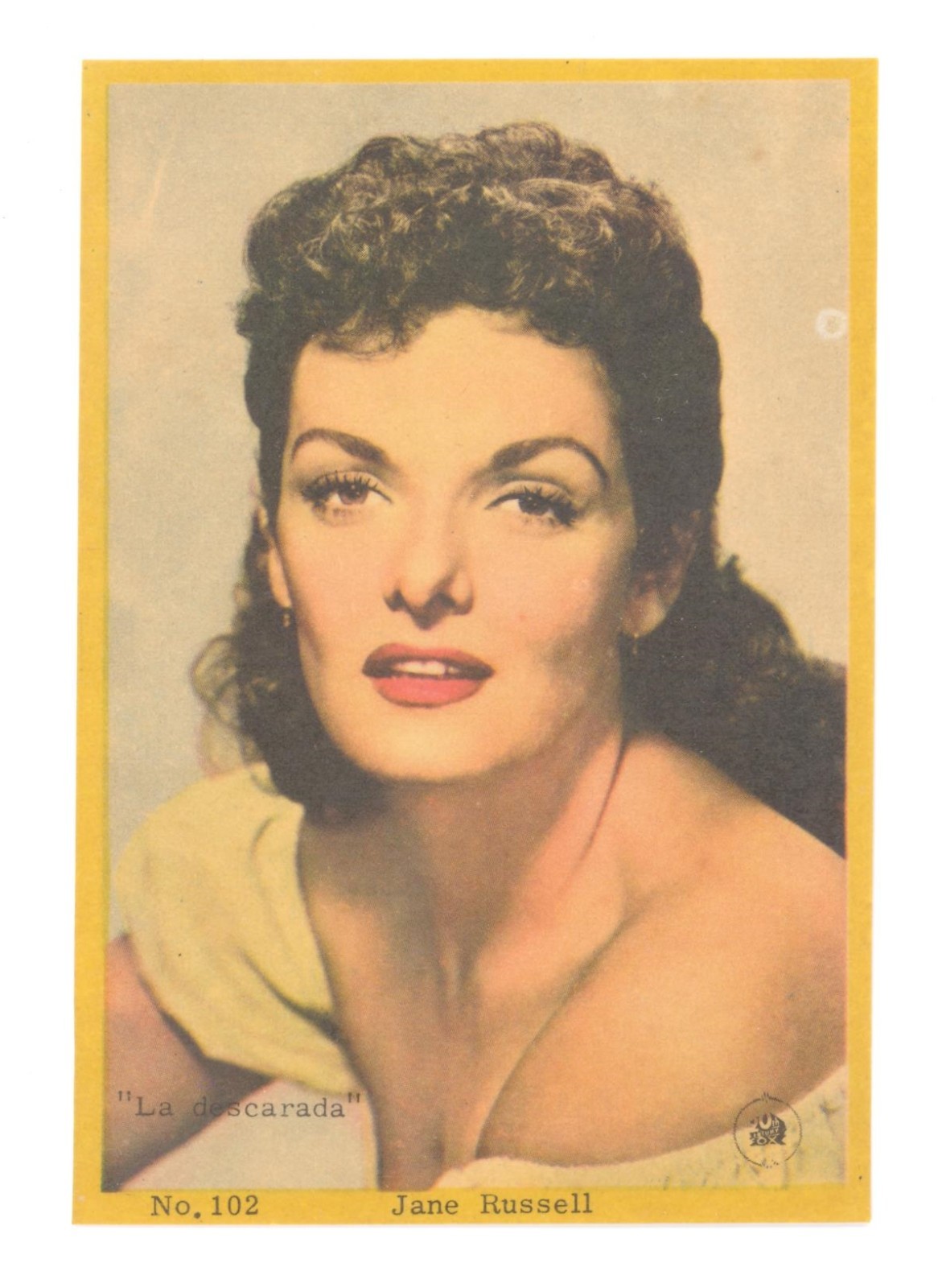 Jane Russell 1959 MGM Movie Star Trading Card Vintage Hollywood No. 102