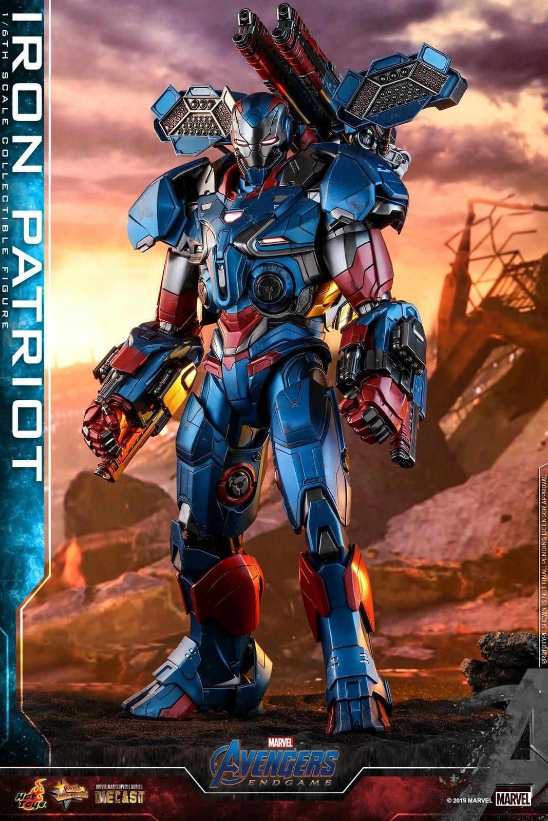 HOT TOYS 1/6 MARVEL AVENGERS IRON PATRIOT FACTORY SEALED NEW MIB