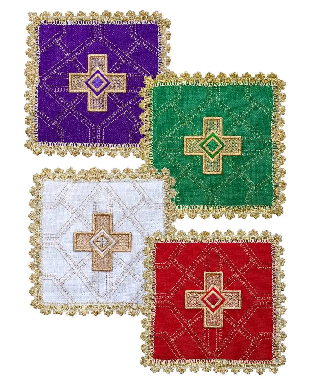 Embroidered pall - set of 4