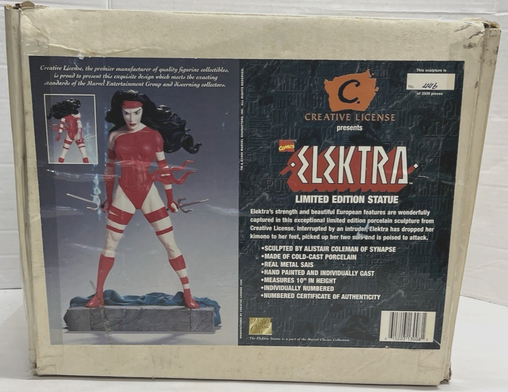 Marvel DAREDEVIL 1996 Limited Ed ELEKTRA Statue Classic Creative License NIOB