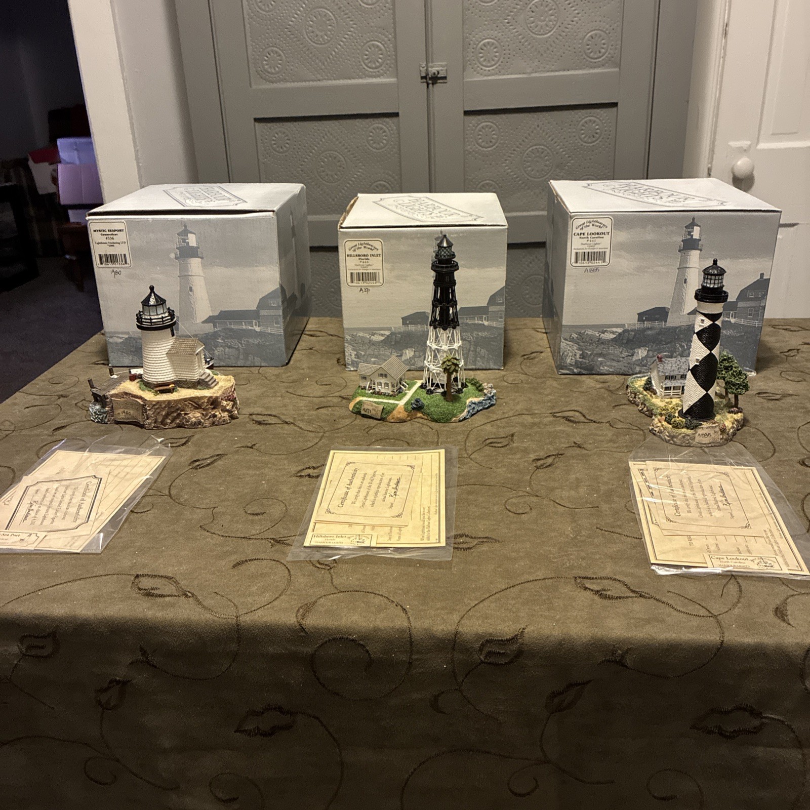 Vintage Lot Of Three Harbour Lights #336, # 444, & # 441 Lighthouses