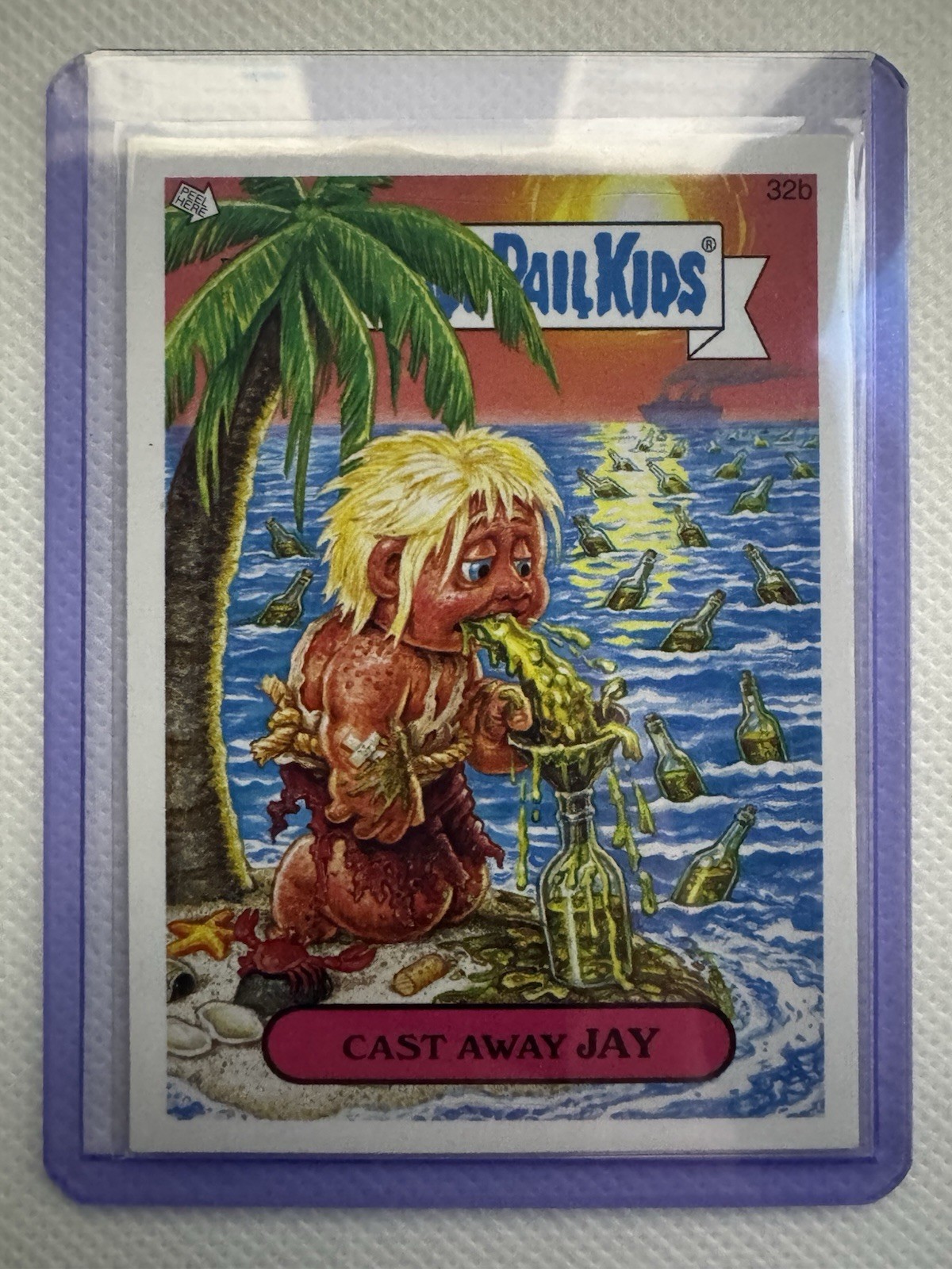 2008 GPK ANS7 Cast Away Jay #32b ⚡ Topps • Island Disaster Parody • Sticker 🔥