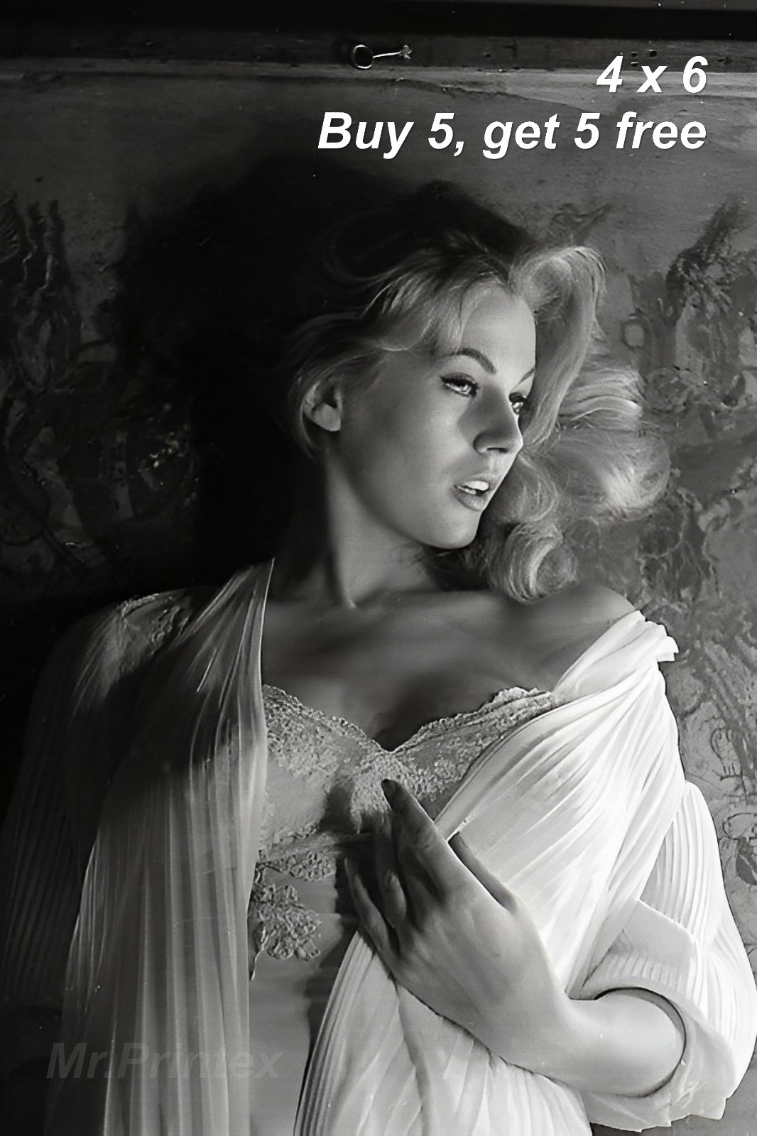Anita Ekberg 💙 4x6 Photo - 1960s Hollywood Actress - Glamour Shot