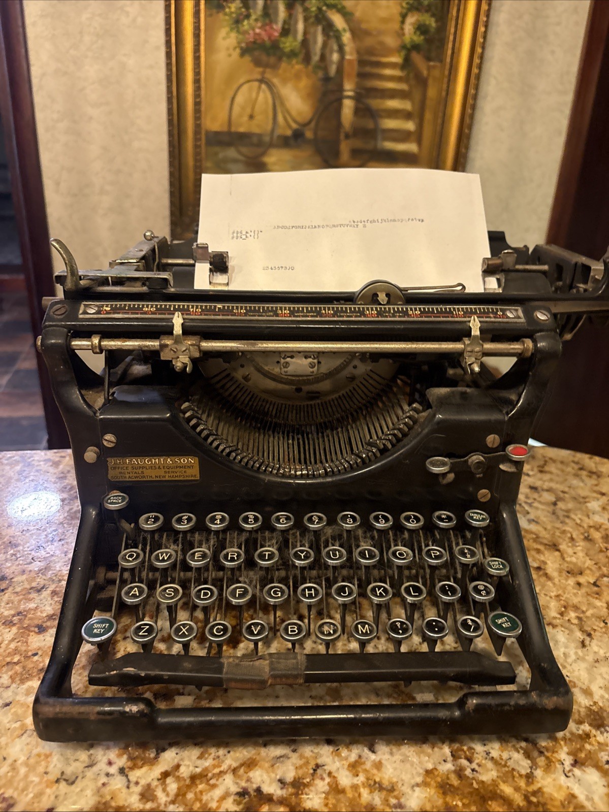 Antique (1919) Underwood Model 3 (12 Inch) Typewriter Serial # 734334-11
