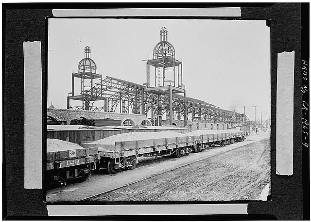 Photo:San Diego CA Santa Fe Railroad Station Construction 1914 Towers