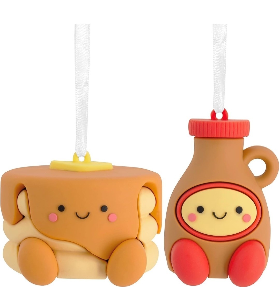 Hallmark Better Together Pancakes and Syrup Magnetic Christmas Ornaments,...