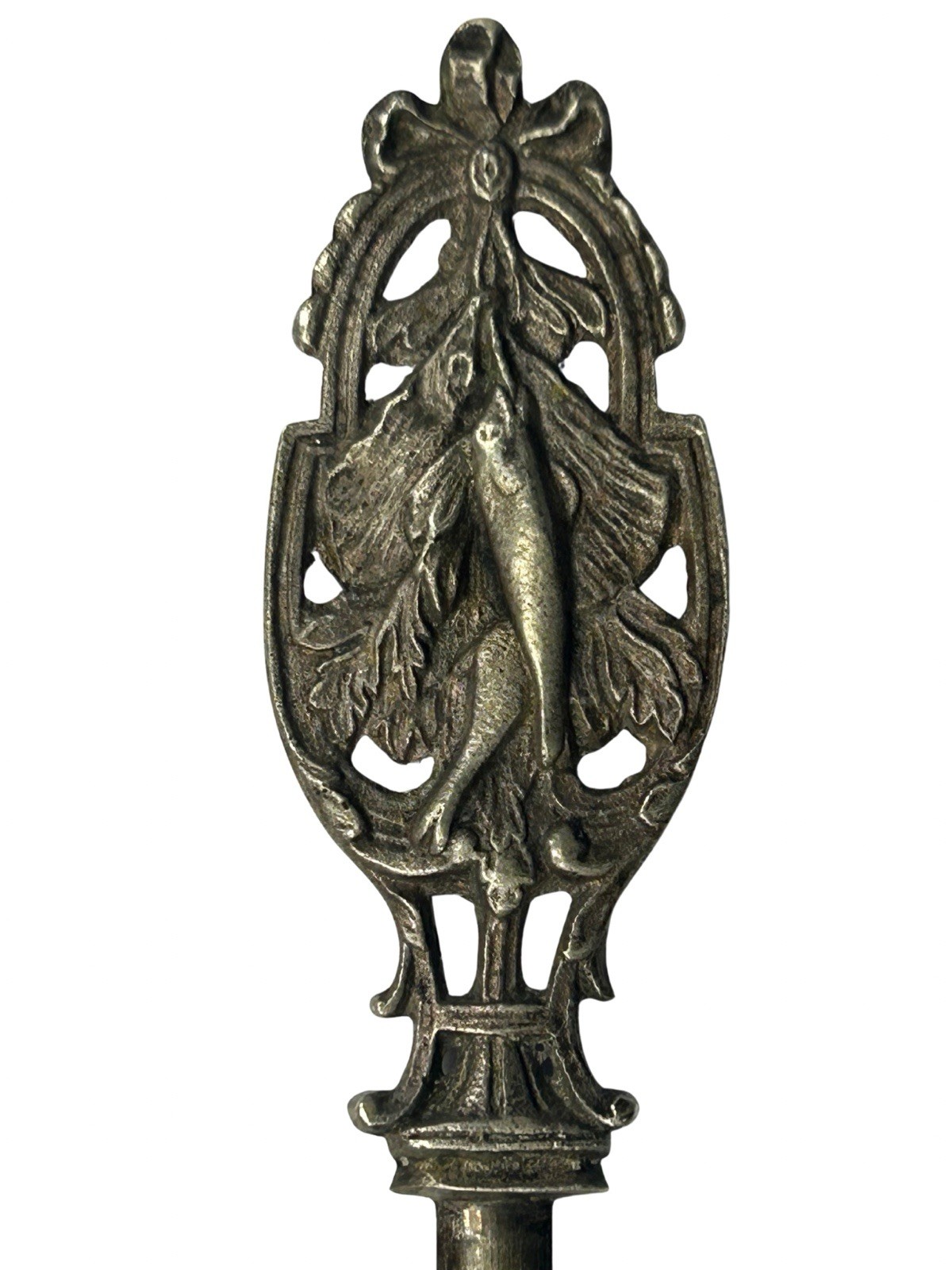Antique Austrian Art Nouveau Fish Letter Opener - Early 1900s Bronze Paper Knife