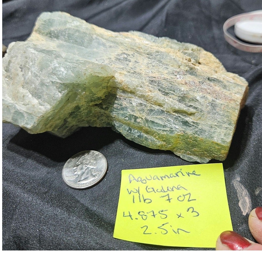 Aquamarine with Galena