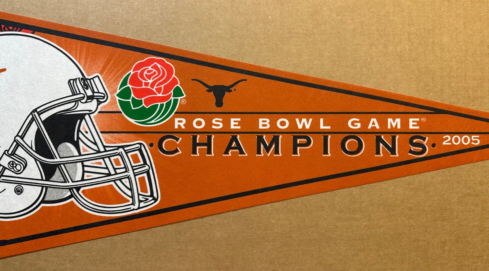 2005 University of Texas Longhorns Roset Bowl Champions Football Pennant
