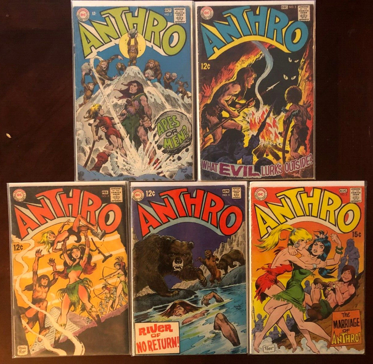 VG-Fine+ Vintage 1968-69 ANTHRO 2 3 4 5 NEAR COMPLETE SET LOT Silver Age DC