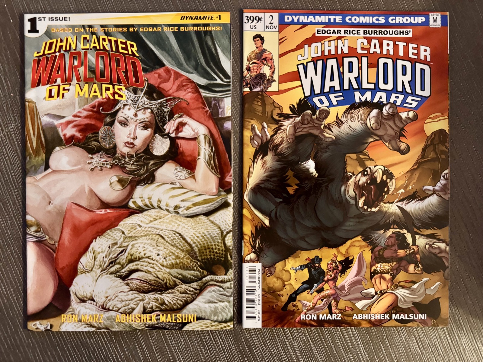 John Carter Warlord Of Mars #1-2 2014 Dynamite COMICS Bart Sears Variants Set