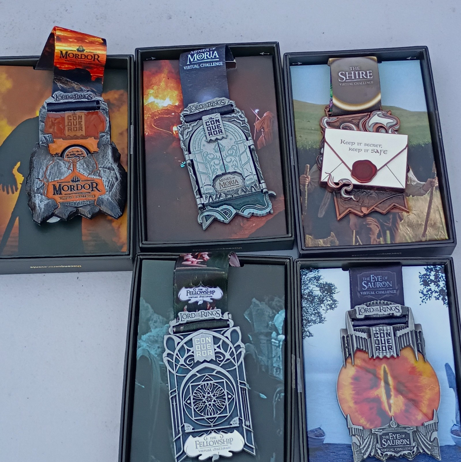 The Lord of the Rings Conqueror Virtual Challenge Medal/Coin Lot Mordor Moria