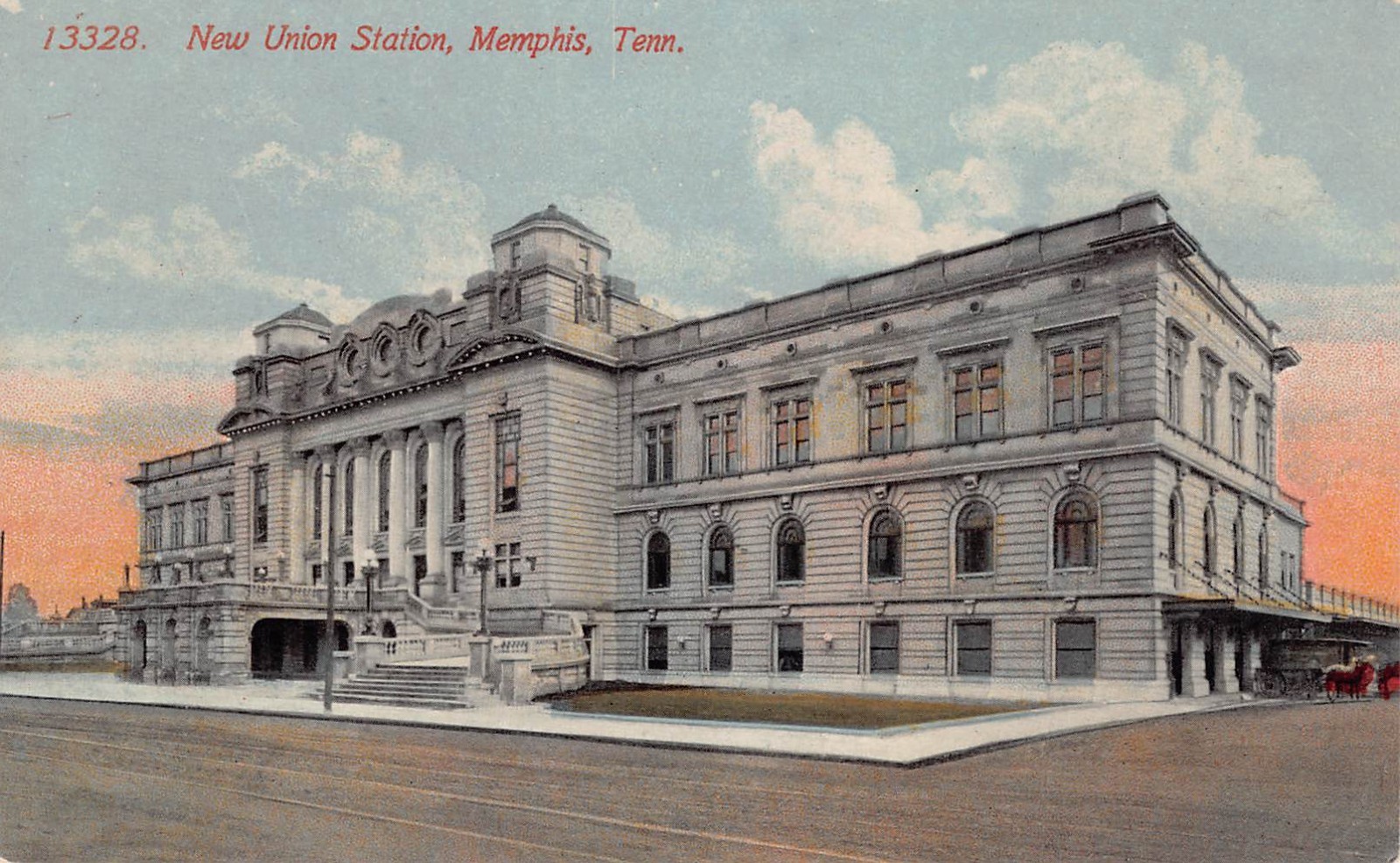 Memphis Tennessee TN New Union Station Litho Postcard