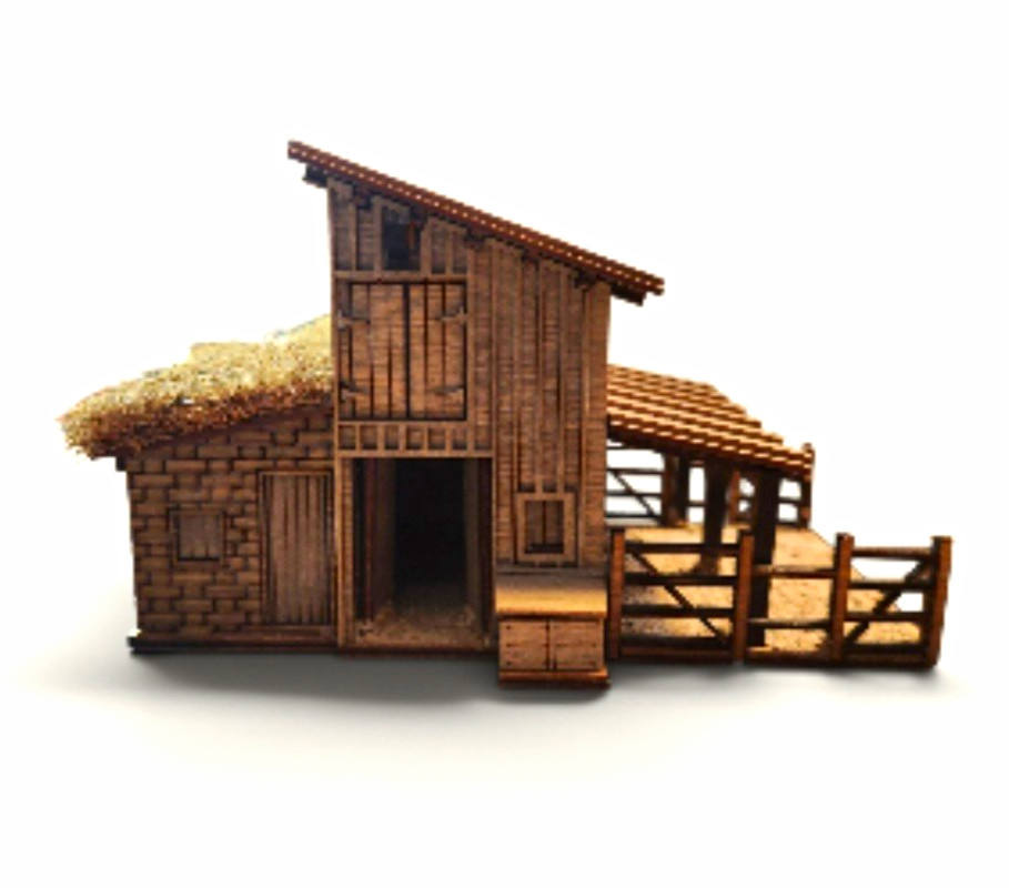 Little House On The Prairie, Ingalls Barn Miniature, Walnut Grove