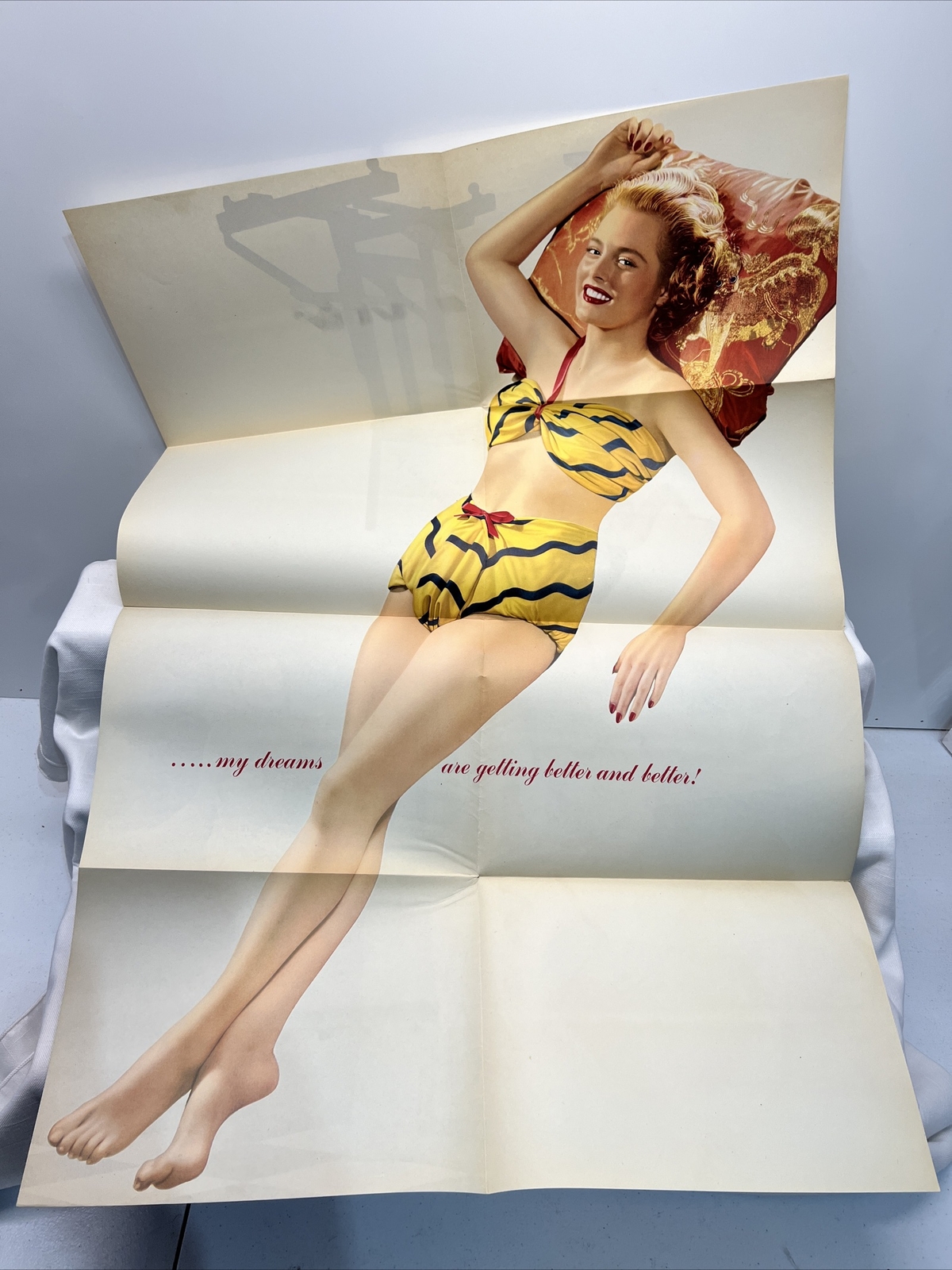 Vintage Esquire Holiday Gift Package 1946 Varga Pin Up Poster RARE NEW OLD STOCK