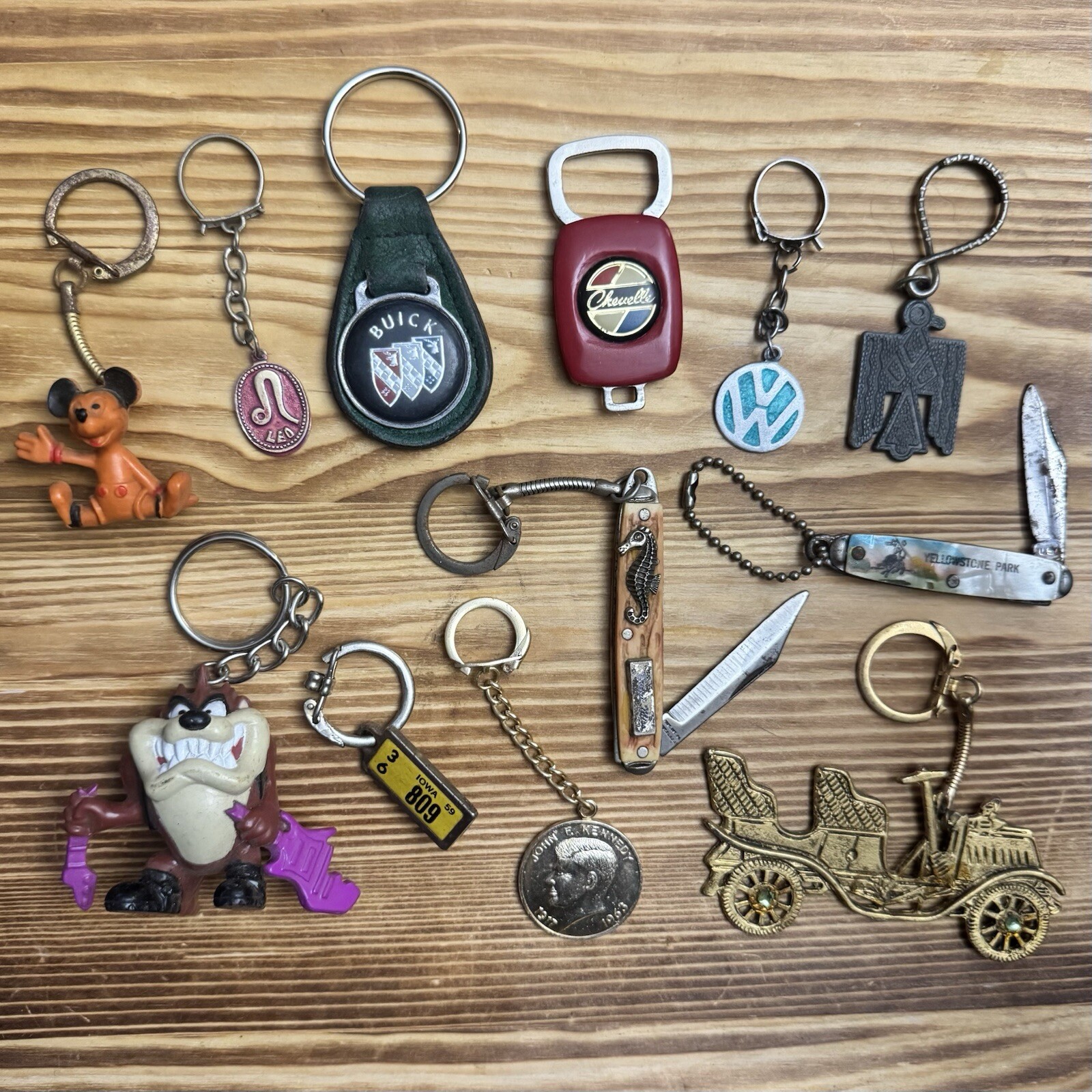 Vintage Keychain Lot (1960s-1990s)