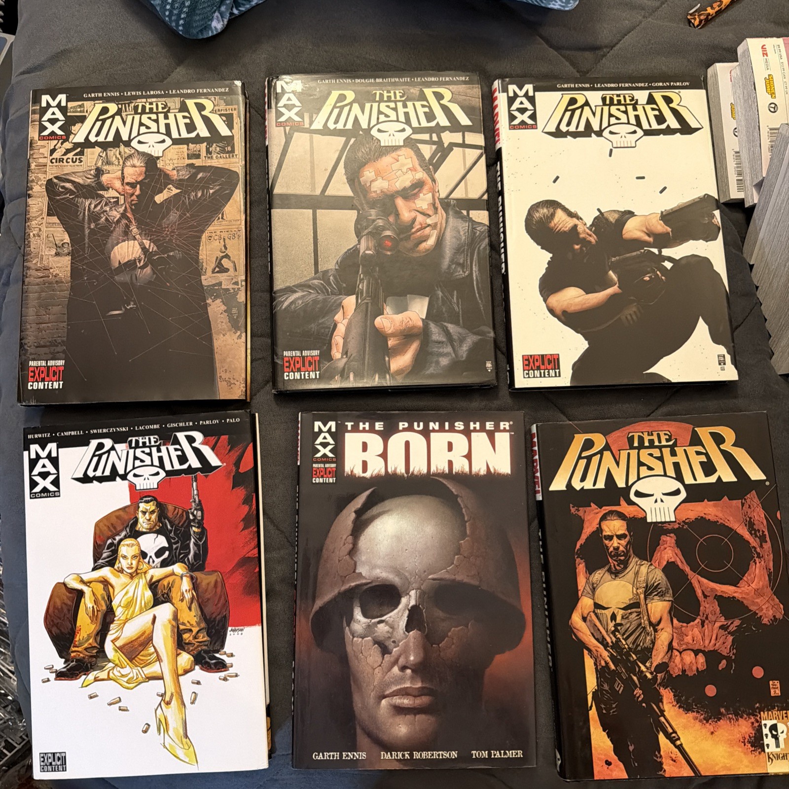 The Punisher Max Hardcover LOT RARE Volumes 1,2,3,6 and Born (Garth Ennis)