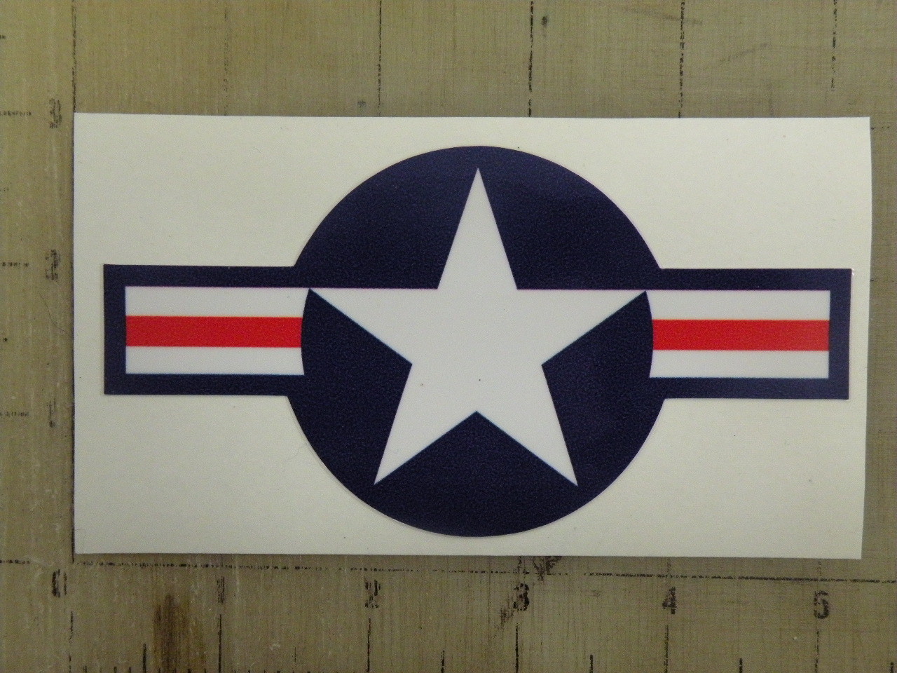 Vintage Star and Bars USAF red/wht/blu decal sticker