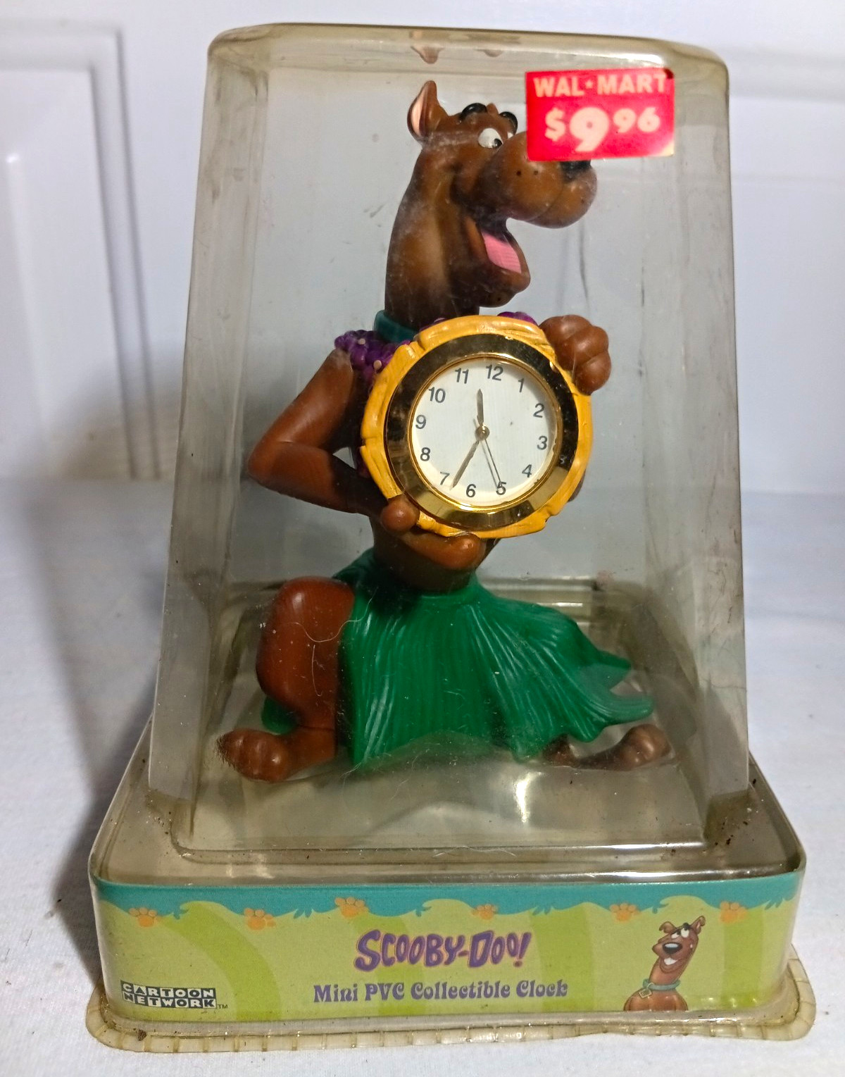 Vintage Rare Cartoon Network Scooby-Doo PVC Collectible Clock Figure, Quartz