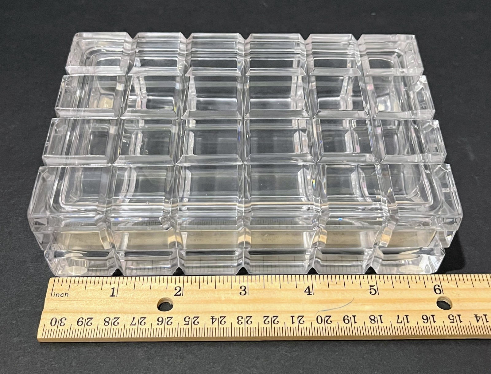 MCM Kristall Krisla Italian Crystal Jewelry Box W/Lid