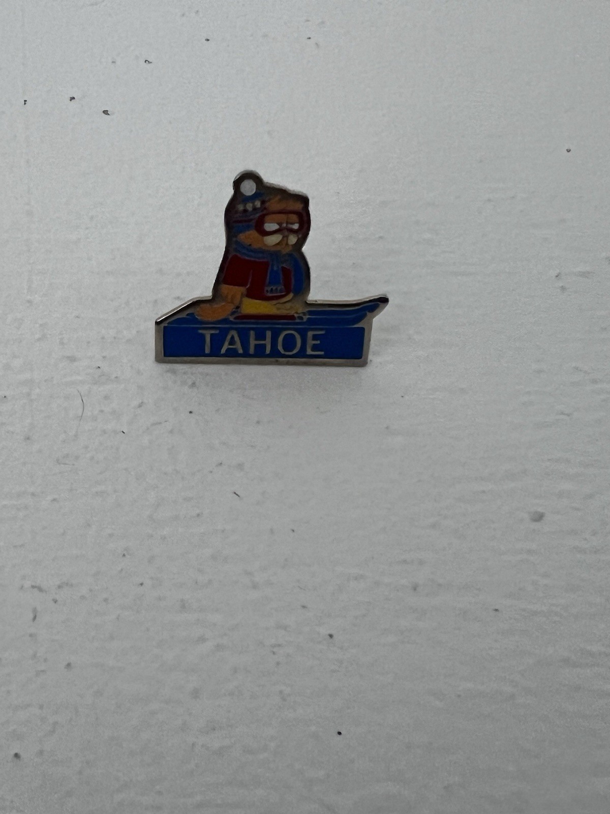 Vintage 1978 Garfield Tahoe Pin Brooch Enamel Gold Tone Cat