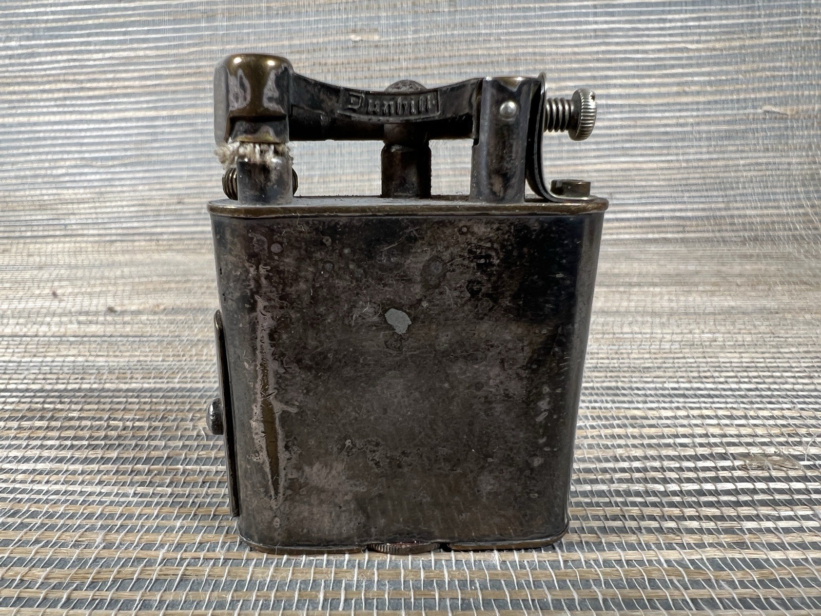 Alfred Dunhill Lift Arm Silverplate Lighter Pat no.390107 Art Deco England