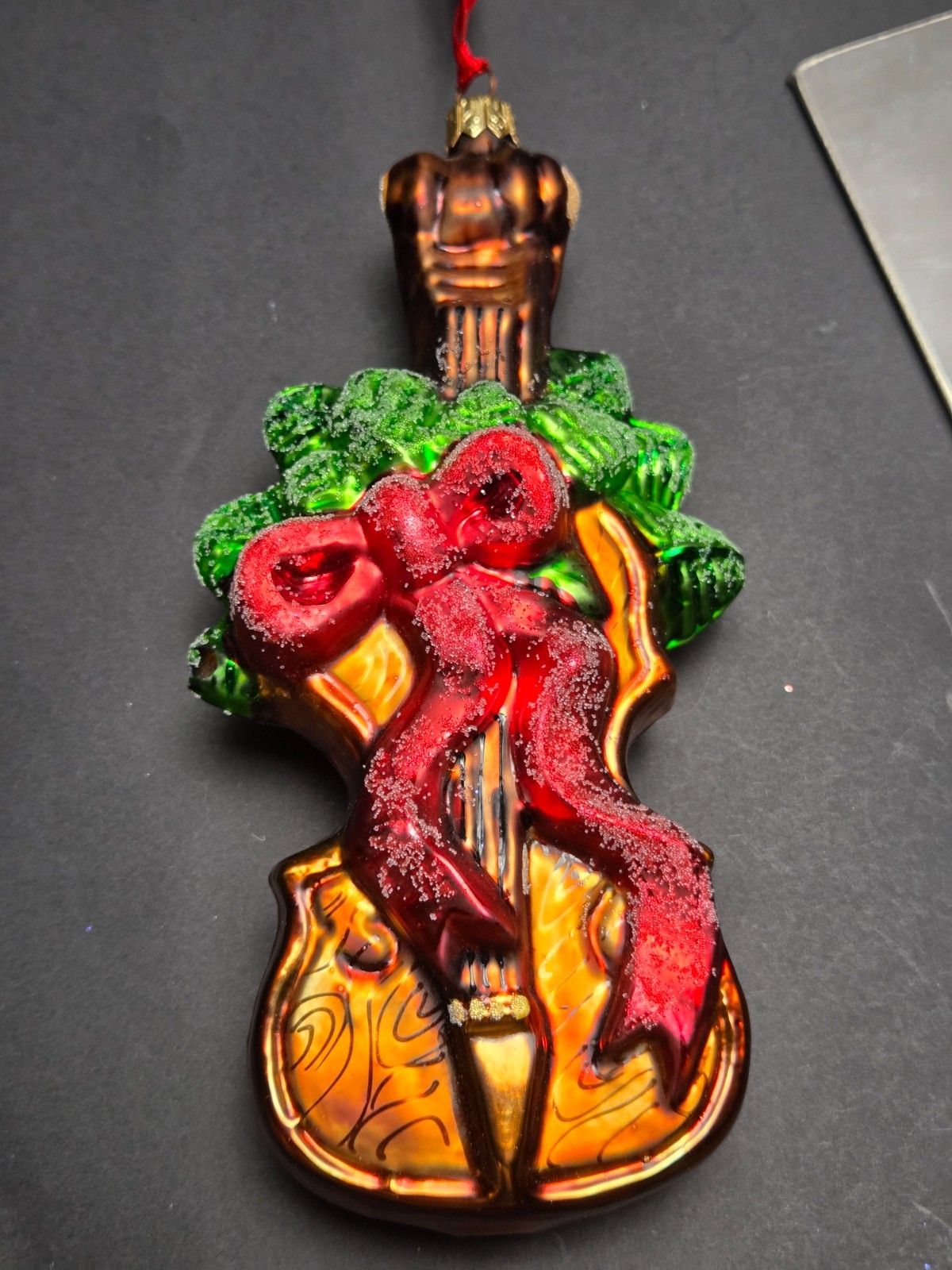 2001 Christopher Radko Mello Cello Ornament 01-0215-0 Retired 5.5” Glass