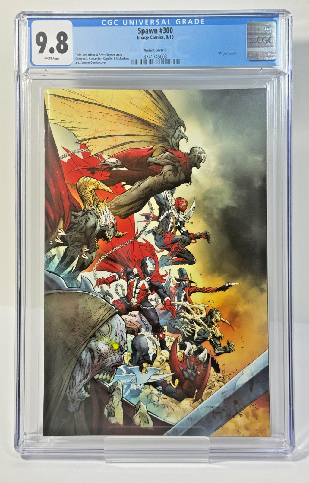 Spawn #300 CGC 9.8 White Pages Variant Cover O Virgin Image Comics 2019 Top Pop