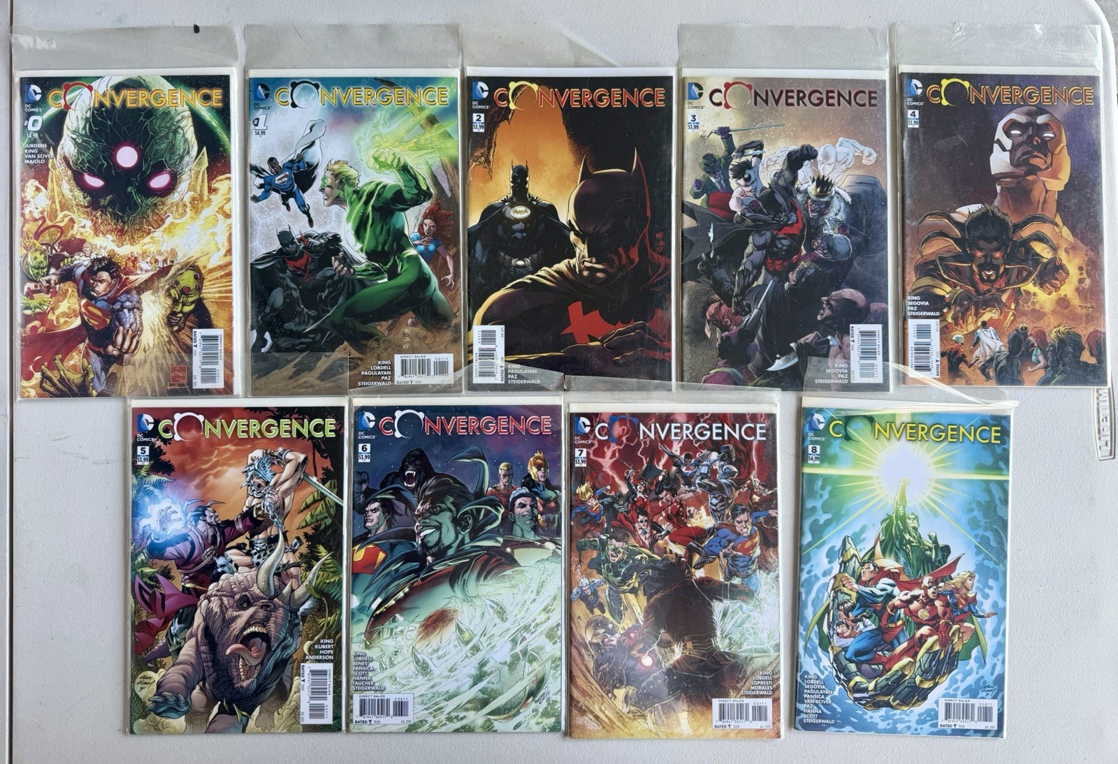 Convergence #0 1 2 3 4 5 6 7 8 DC Comic Book Set Complete EPIC EVENT #0-8 NICE