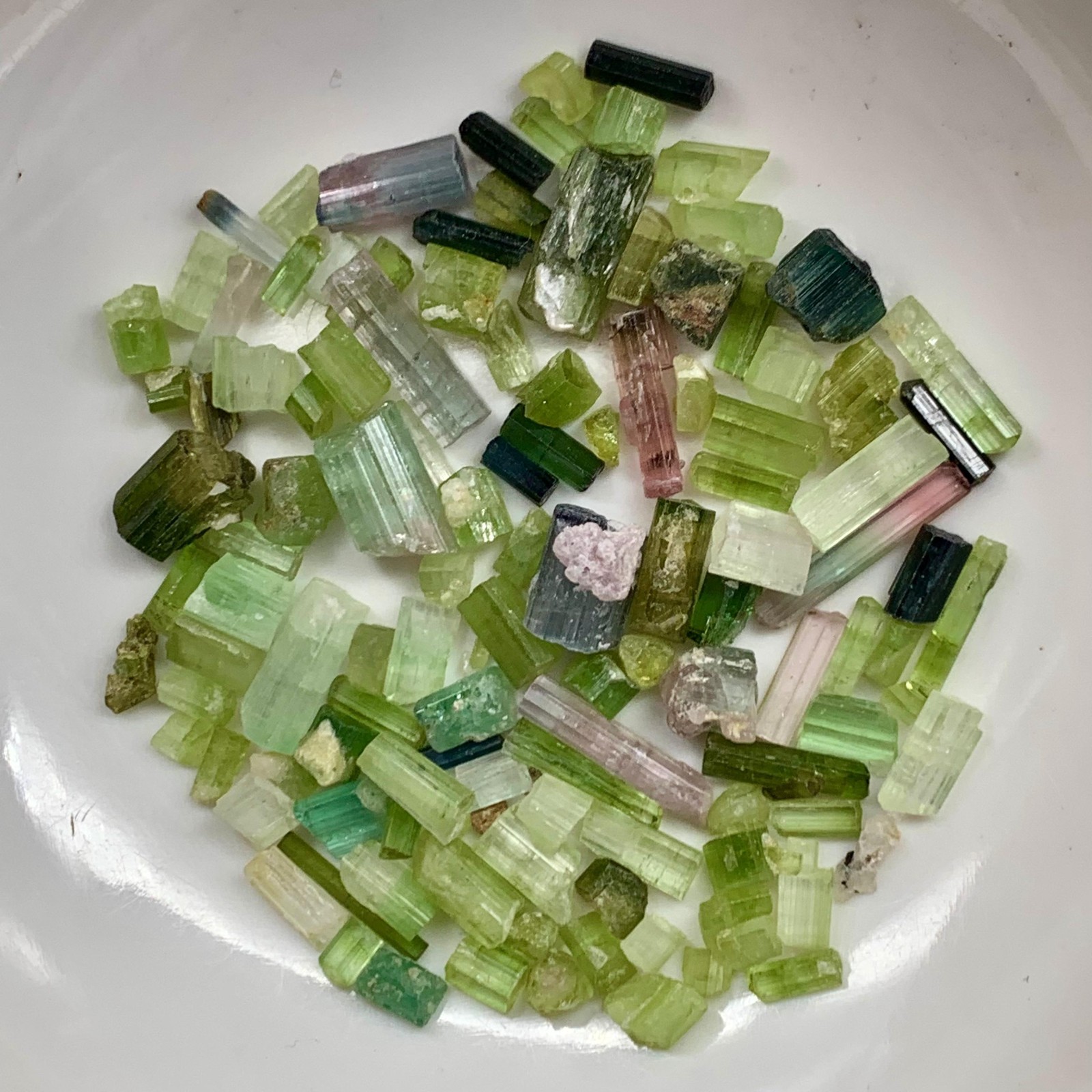 82 CT Terminated Natural bi Colour Tourmaline Crystals lot From Afghanistan
