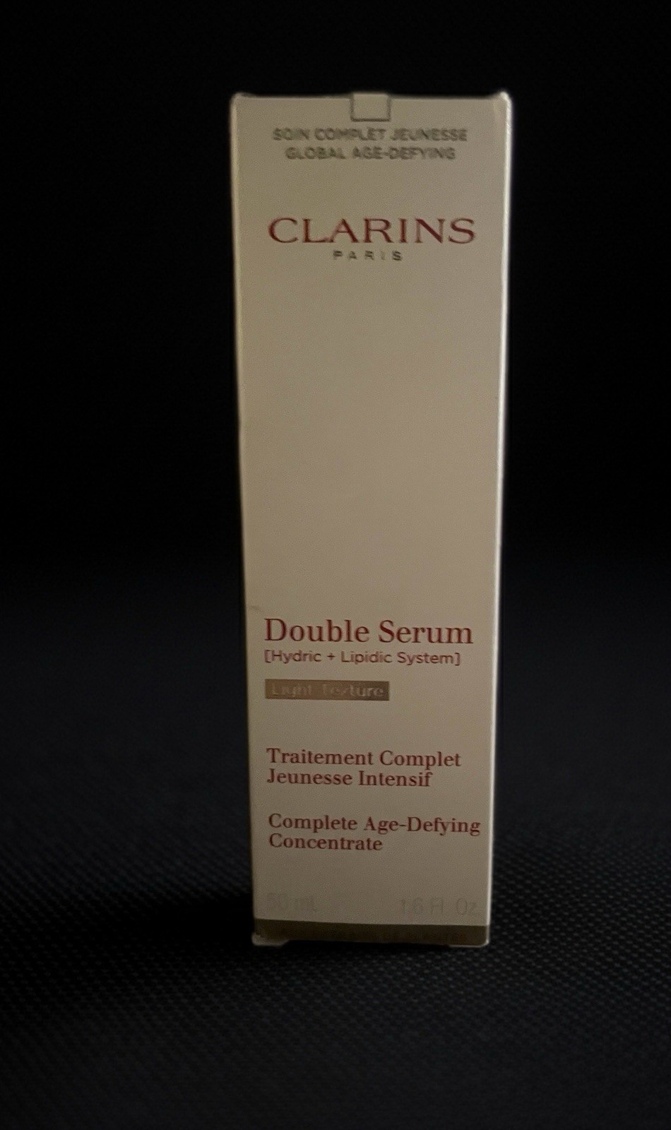 Clarins Paris Double Serum - LIGHT Complete Age Control - 1.6 fl oz NEW IN BOX