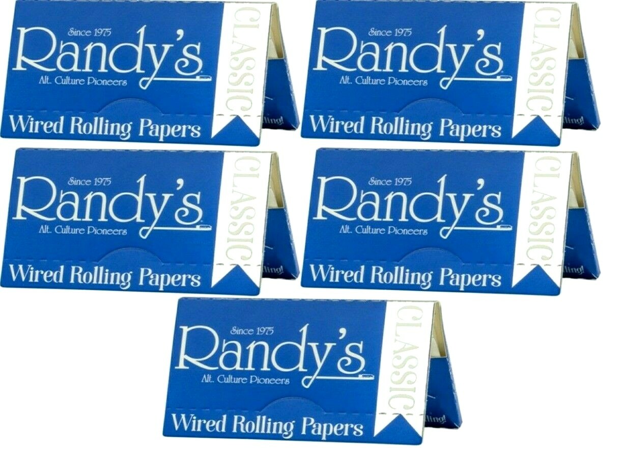 5x Randy's Wired Rolling Papers Classic w/New Packaging *FREE Shipping*