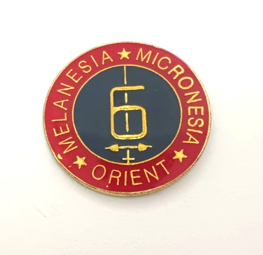 6th Marine Division Lapel Pin Hat Tack USMC Melanesia Striking Sixth New Breed
