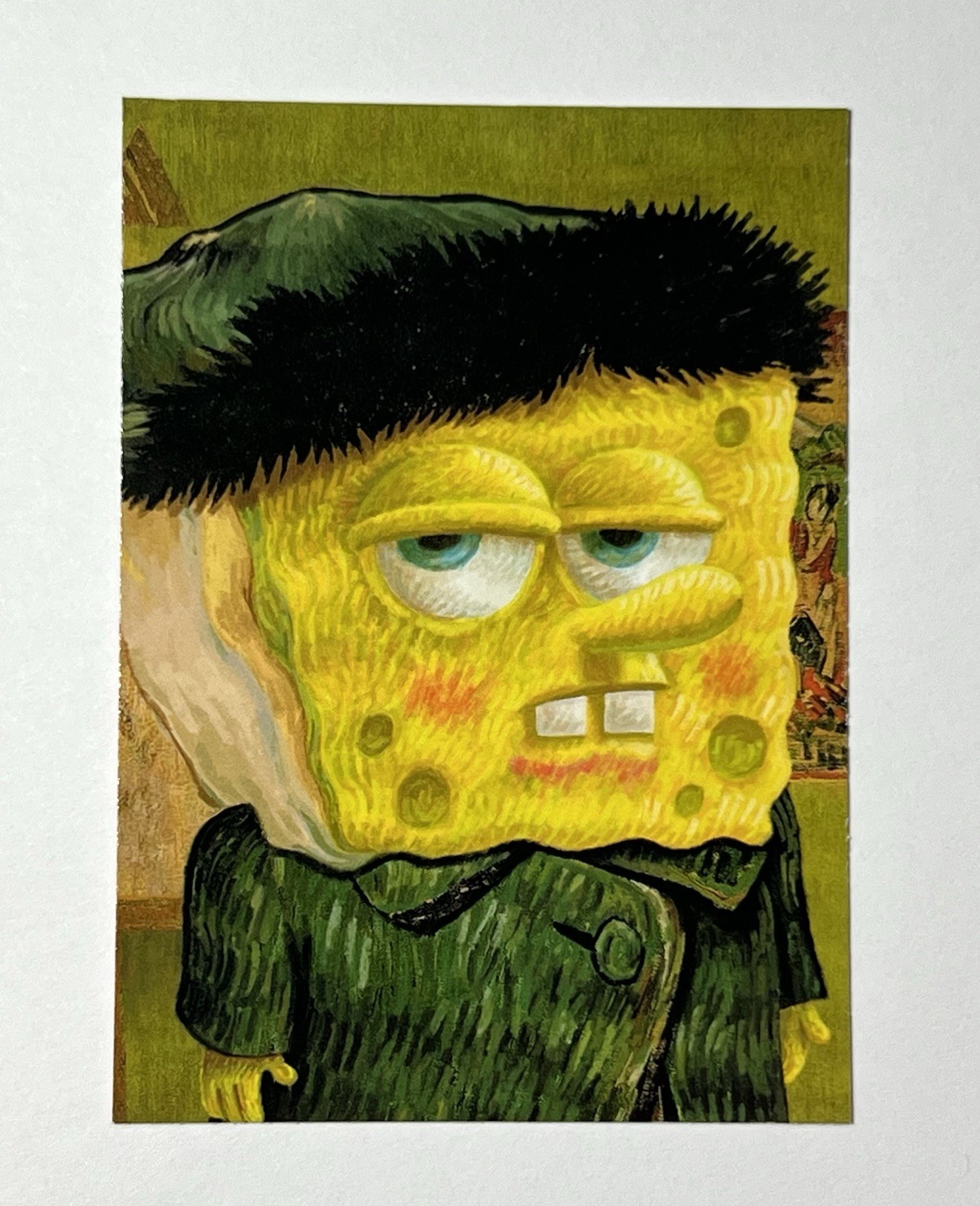 2009 Topps SpongeBob SquarePants #16 SpongeBob with Bandaged Ear S2 Art Card