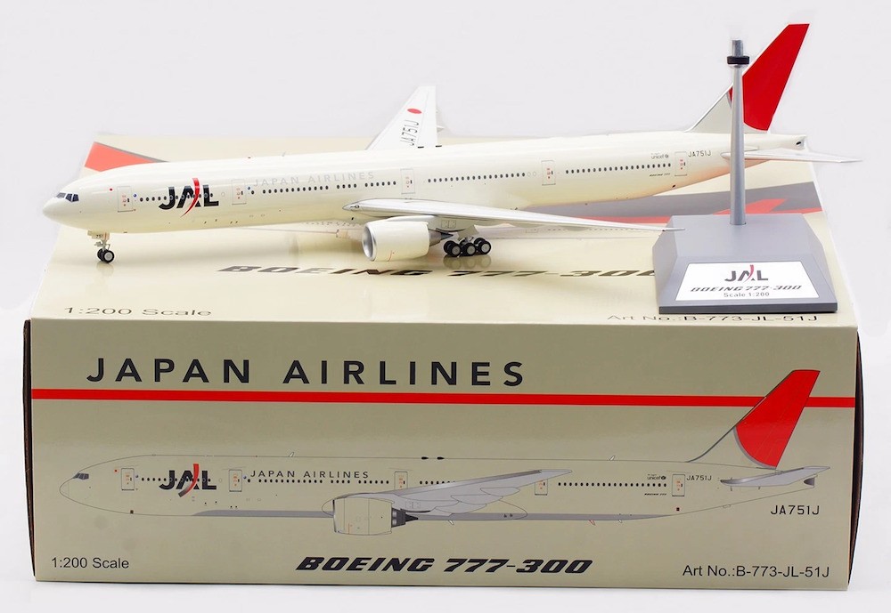 Inflight B-773-JL-51J JAL Japan Airlines 777-300 JA751J Diecast 1/200 Jet Model
