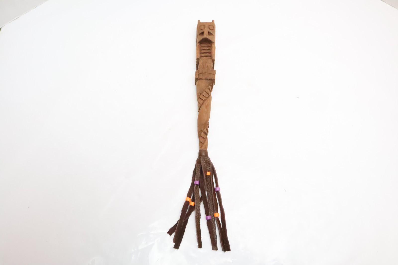 Ray Williams Carved Totem Pole Horse Whip Quirt Northwest Coast Native American