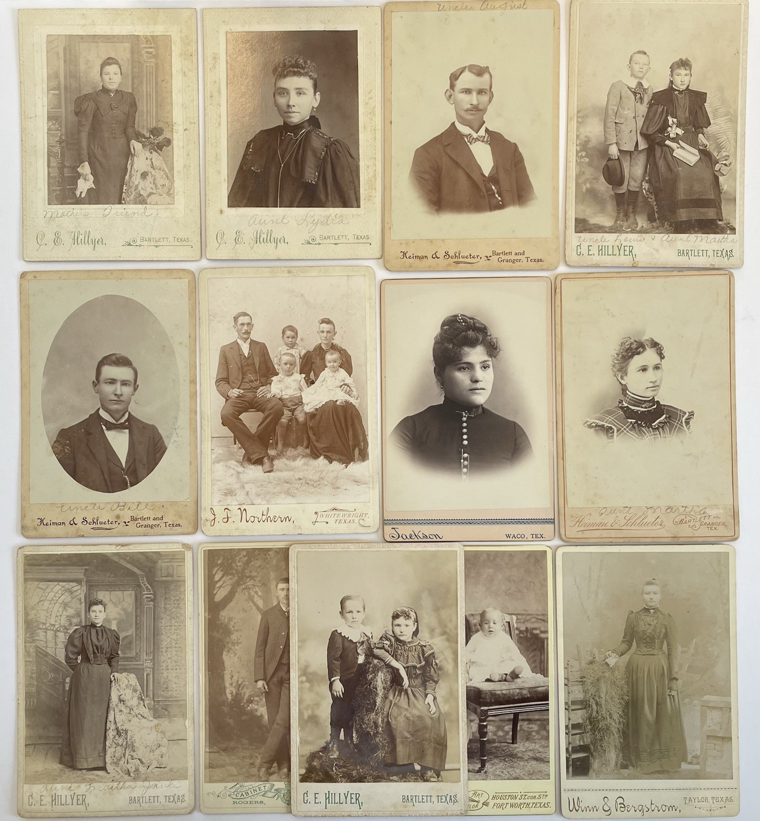 Lot Of 13 Texas Cabinet Cards 1890s