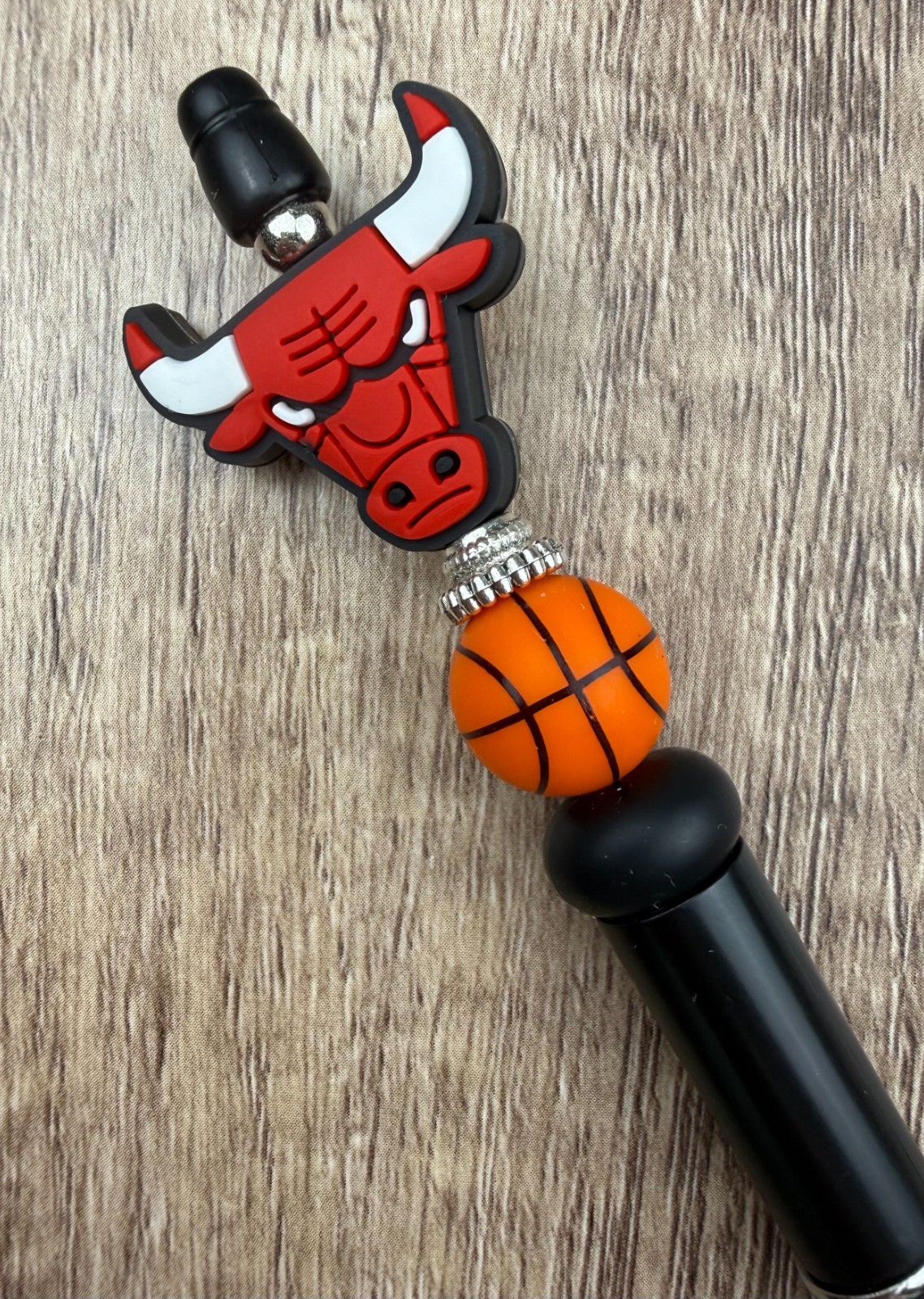 Sports Basketball pen Custom beaded pen. Gift, basket filler, collect