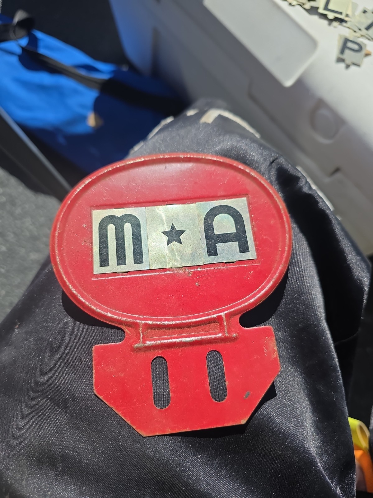 Vintage 1930s Massachusetts License Plate Topper