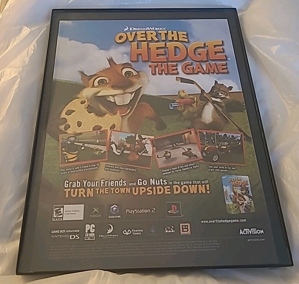 Over The Hedge The Game  Print Ad 2006 Framed 8.5X11  Vintage Wall Art 
