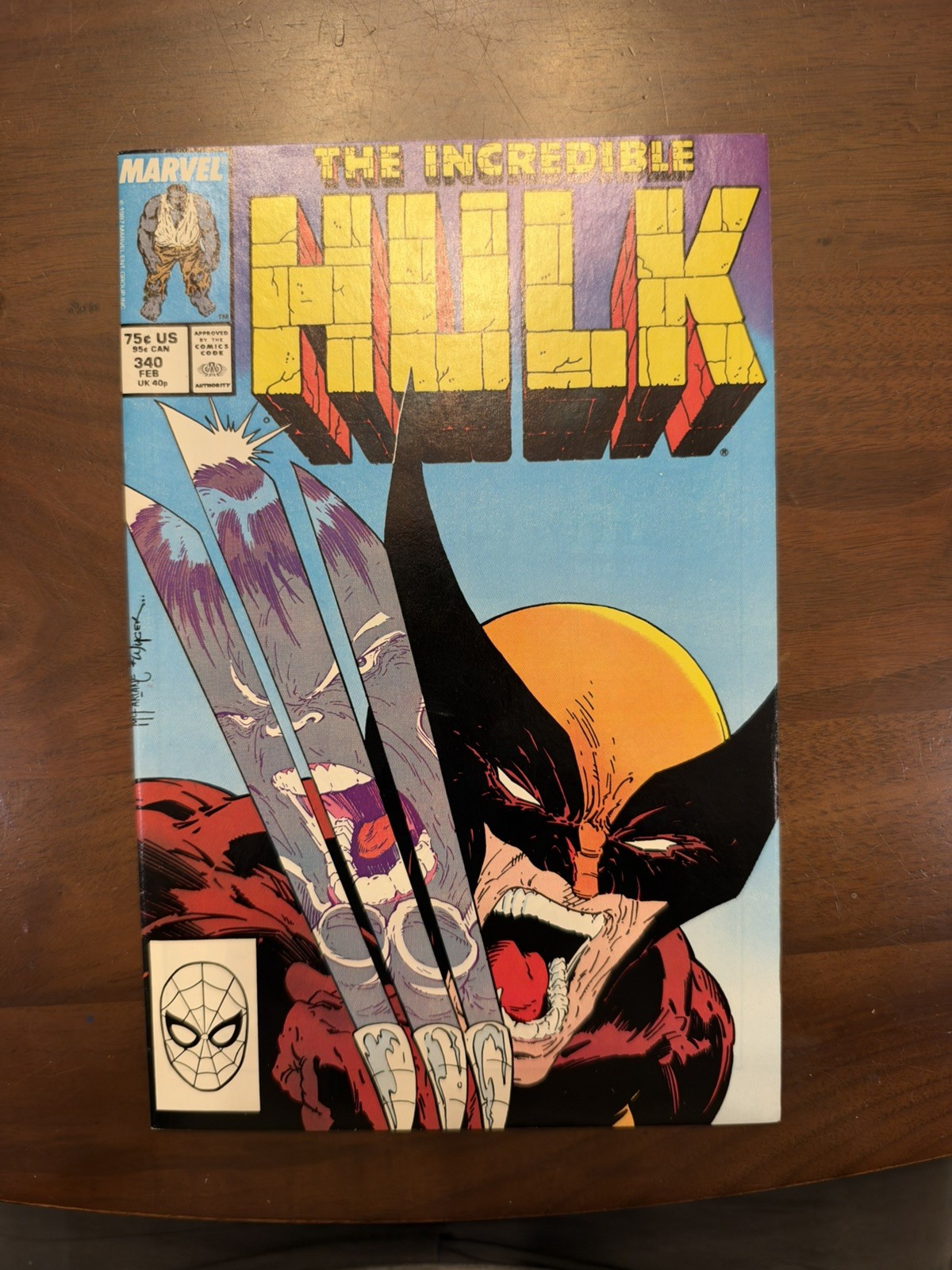 The Incredible Hulk #340 (1988) Marvel Comic 'Wolverine vs Hulk' NM