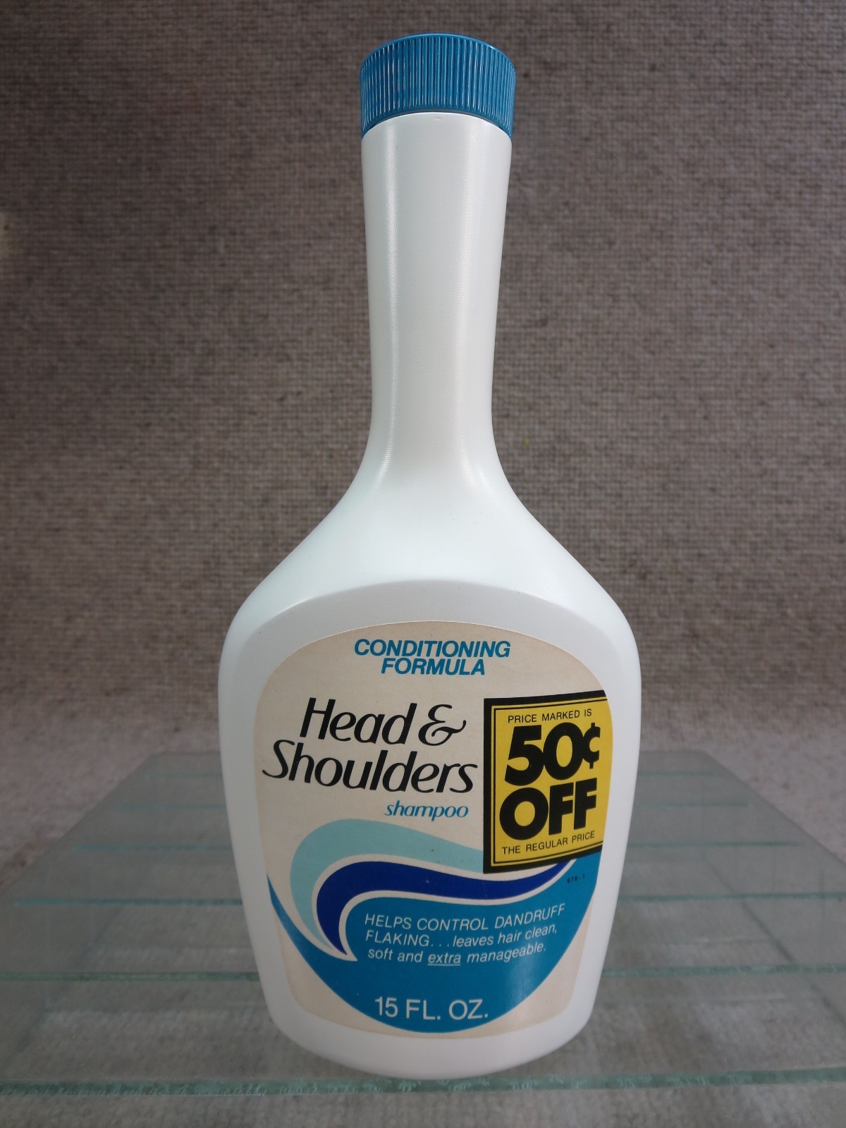 Vtg P&G Head & Shoulders Shampoo Bottle 15oz Full Conditioning Formula 1970s-80s