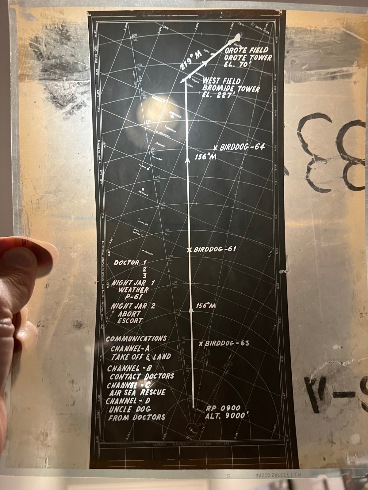 RARE WWII 1945 Pacific Theater Flight Map Overlay Iwo Jima Tinian Guam USAAF WW2 RARE WWII 1945 Pacific Theater Flight Map Overlay Iwo Jima Tinian Guam USAAF WW2