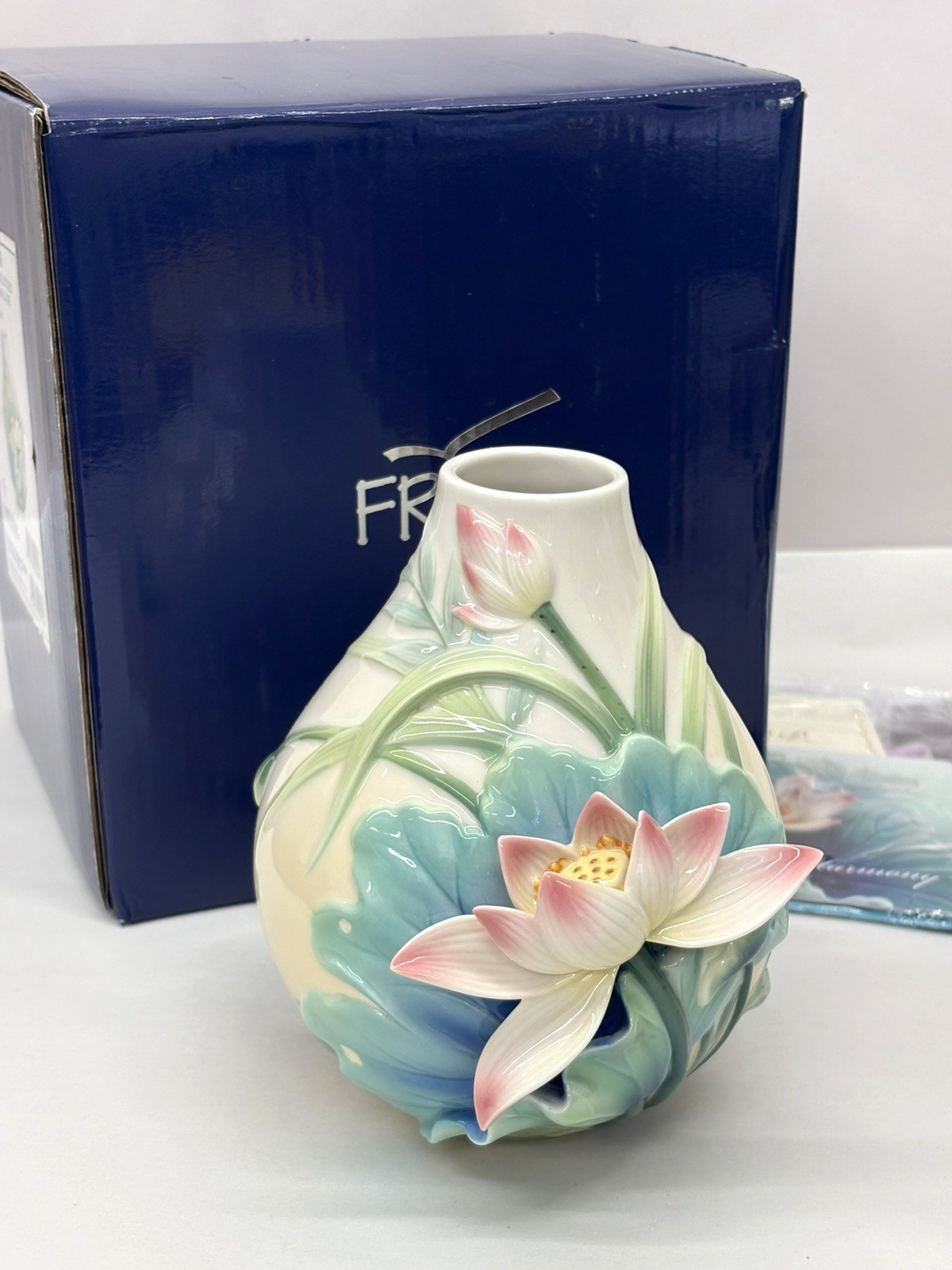 Franz Collection Lotus Harmony Flower Porcelain Vase 6
