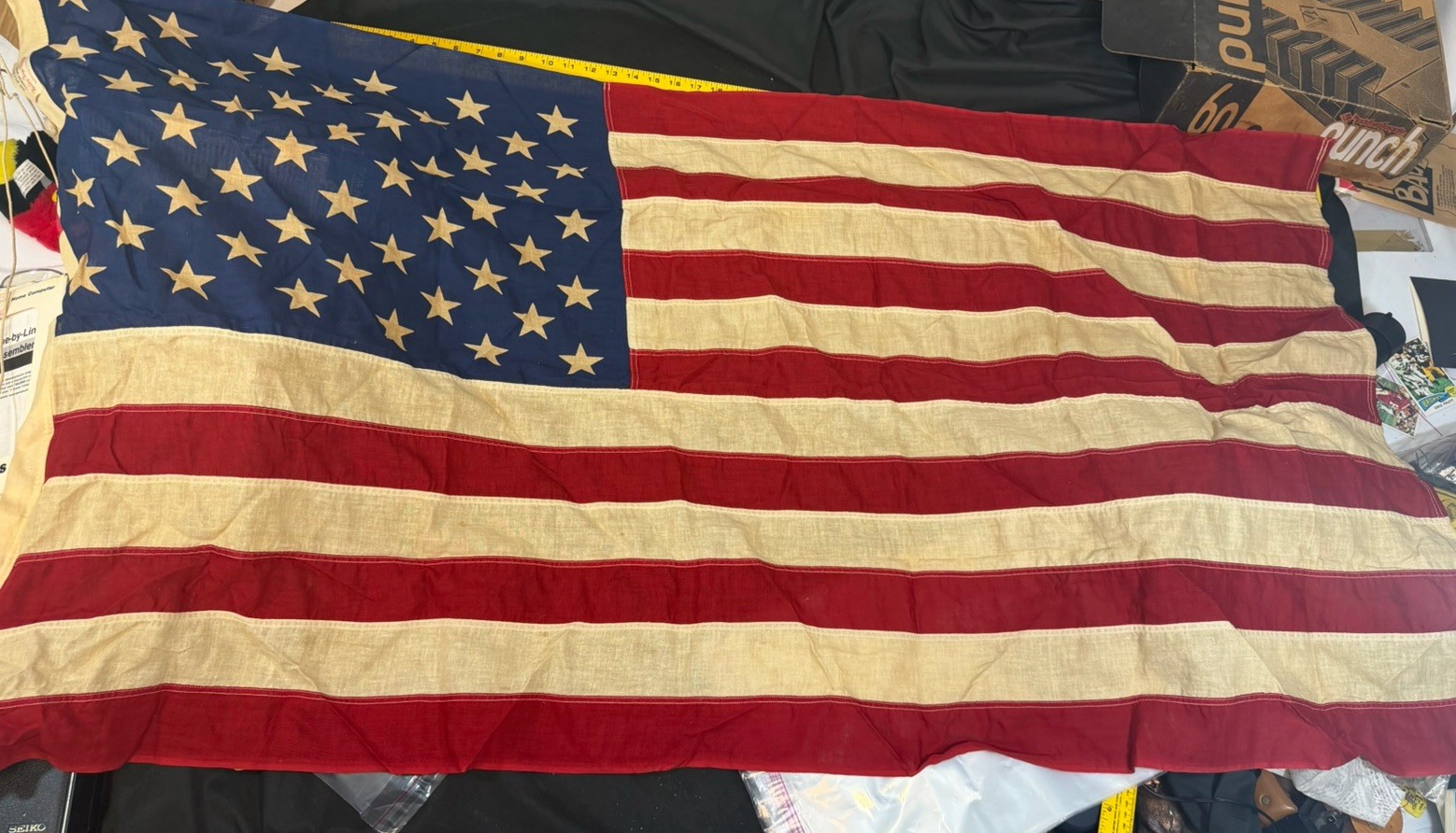 Vintage Valley Forge American Flag 50 Star USA Rustic 3x5 Ft Pioneer Grade