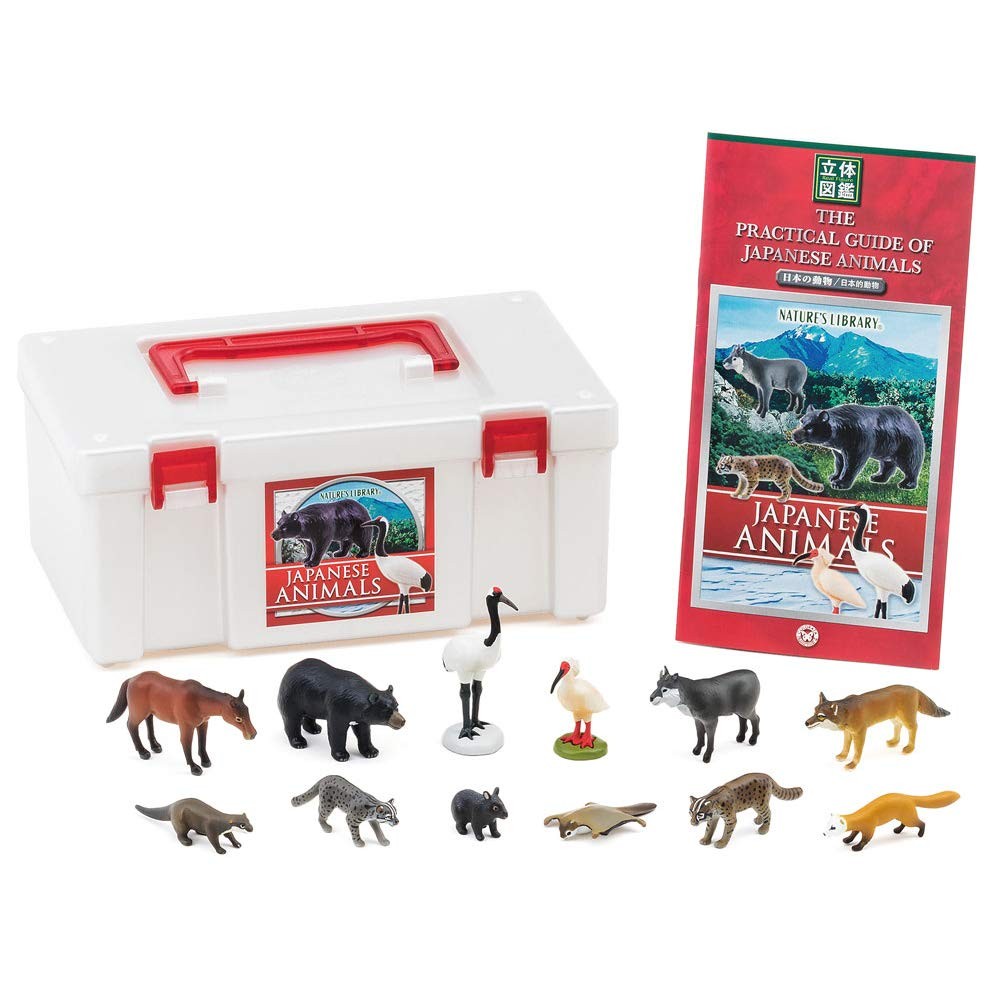 Colorata Japanese Animal Figure 3D Encyclopedia Box, Multicolor
