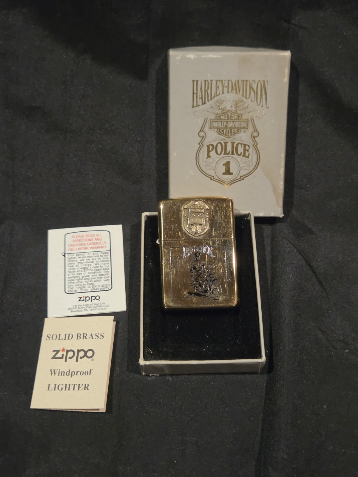 Harley Davidson Police Zippo 1994 - Brand New w/ Box Unfired Fast 